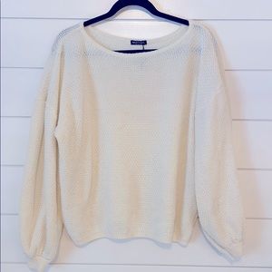 Cream Knit Sweater by Nasty Gal